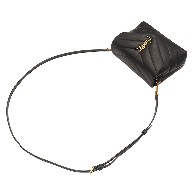 생로랑 카프스킨 금장 모노그램 루루 토이 미니 크로스백--4