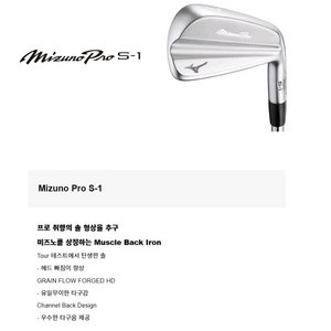 미즈노프로 S1 아이언 26년형(4~P, 다골s200)