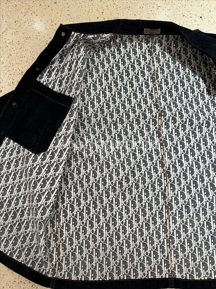 디올 오블리크 코튼 데님 청자켓 52 105 사이즈--1