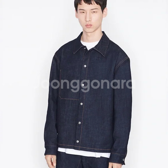 디올 오블리크 코튼 데님 청자켓 52 105 사이즈--4