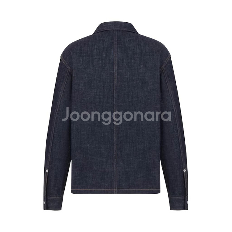 디올 오블리크 코튼 데님 청자켓 52 105 사이즈--3