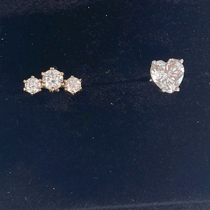 14k 모이사나이트 하트 1캐럿 피어싱 외1종(새상품)