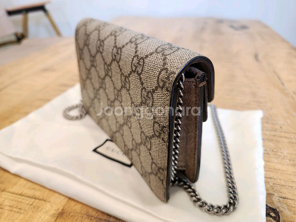 구찌 디오니서스 GG수프림 수퍼 미니 체인 크로스백--4