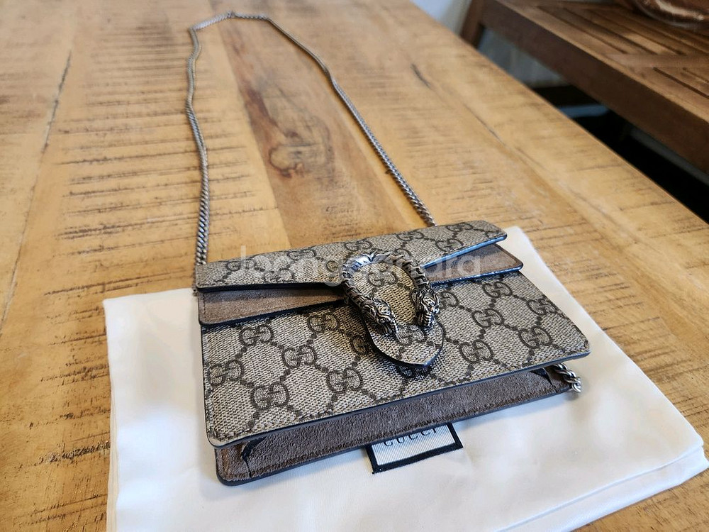 구찌 디오니서스 GG수프림 수퍼 미니 체인 크로스백--8