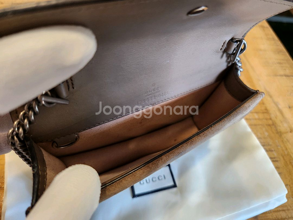 구찌 디오니서스 GG수프림 수퍼 미니 체인 크로스백--7