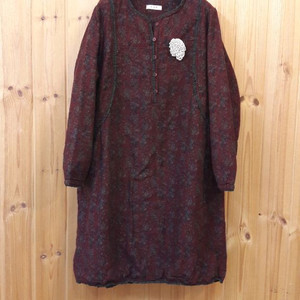 *지누시 플라워 레이스 본딩 원피스