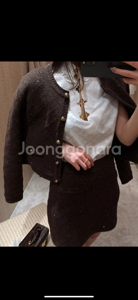 더로랑 펄 시퀀 니트 초코, 바닐라 , 블랙 세트 S--1