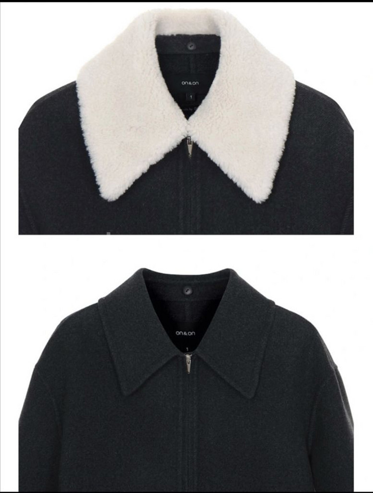 (새상품)온앤온on&on 카라 핸드메이드 자켓--8