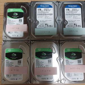 하드디스크(500GB, 1TB), ssd 120GB