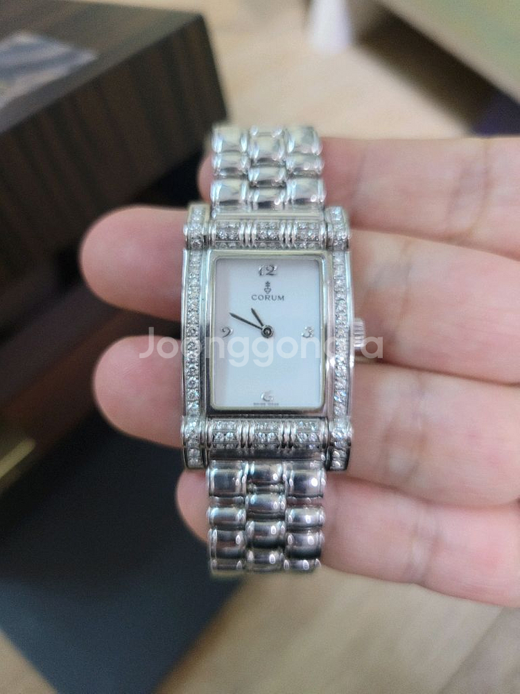 정품 코룸(CORUM) 18K 화이트골드 금통 판매,교--0