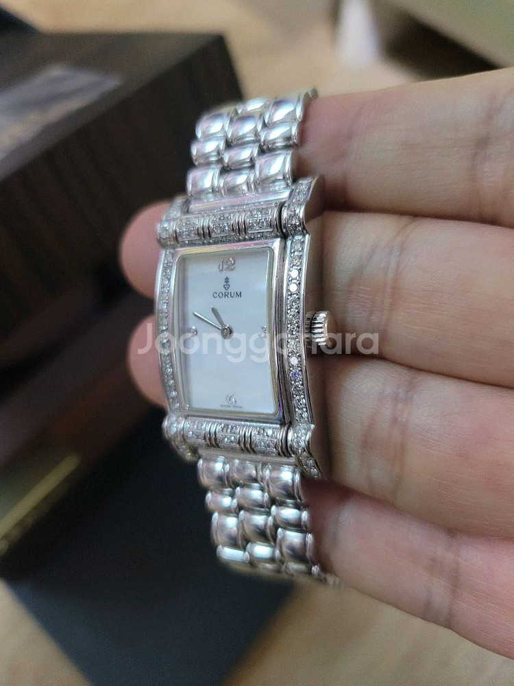 정품 코룸(CORUM) 18K 화이트골드 금통 판매,교--1