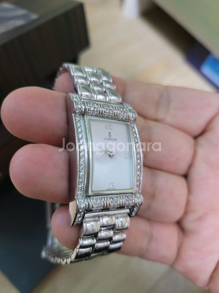 정품 코룸(CORUM) 18K 화이트골드 금통 판매,교--2