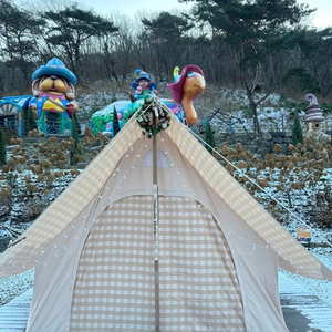 면혼방텐트 어반그레이 비숑텐트 베이지