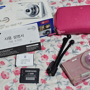 삼성 미러리스 MV900F 뉴미러팝 핑크디카Y2K삼각대