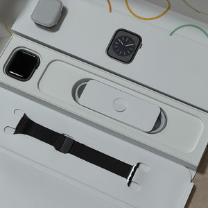 애플워치8 스테인리스 41mm 그라파이트 애케플