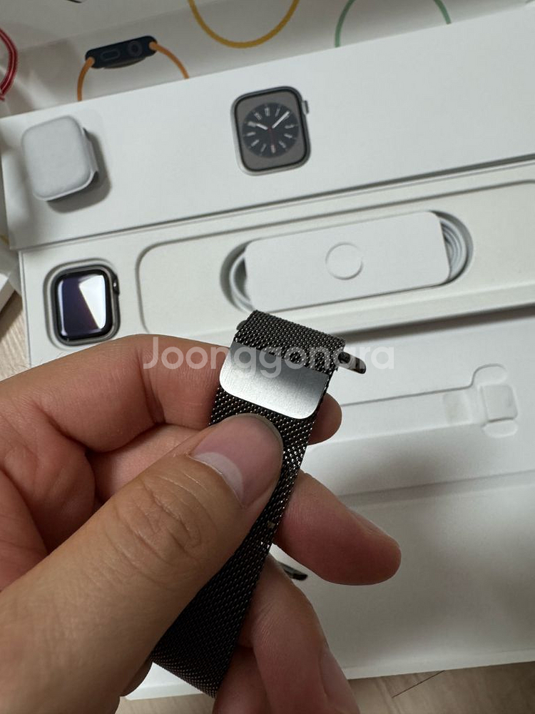 애플워치8 스테인리스 41mm 그라파이트 애케플--1