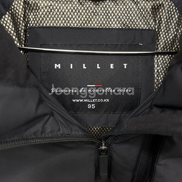 밀레 M-FIT 구스다운 무광 후드 패딩 자켓--2