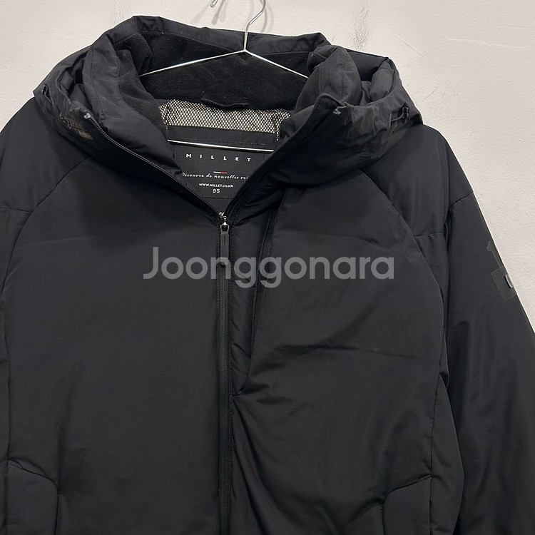 밀레 M-FIT 구스다운 무광 후드 패딩 자켓--0