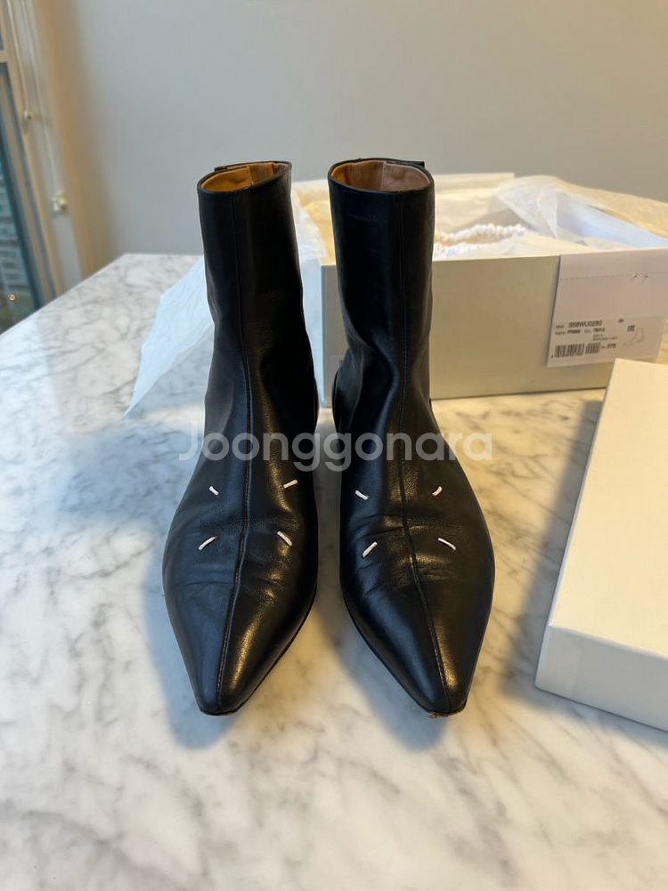 메종 마르지엘라 스티치 앵클부츠--0