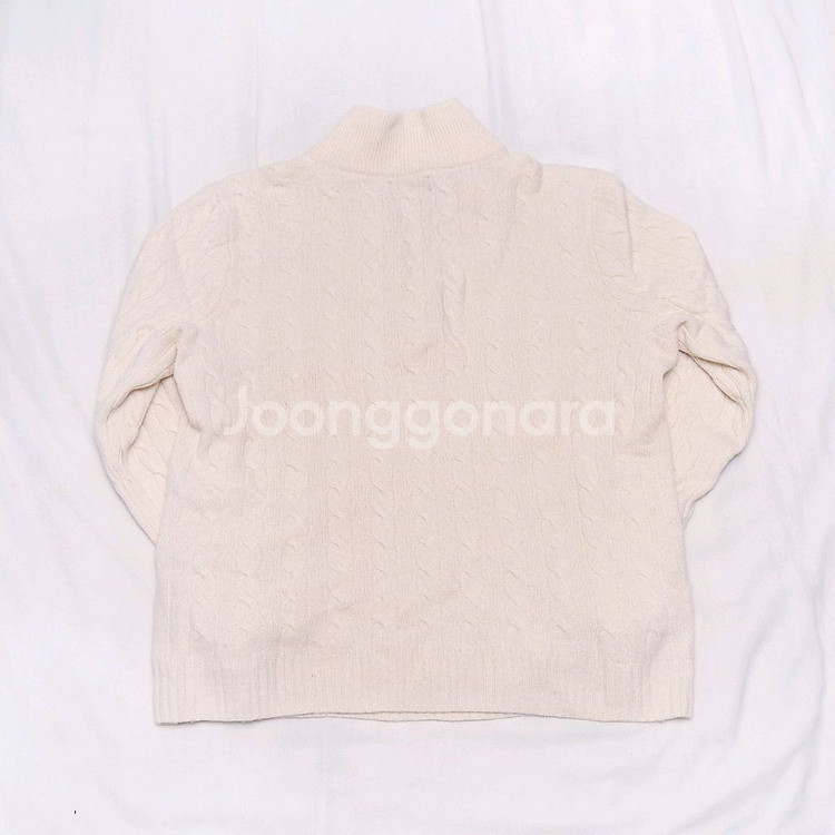 폴로 랄프로렌 울캐시미어 꽈배기 반집업 니트 (95+)--2