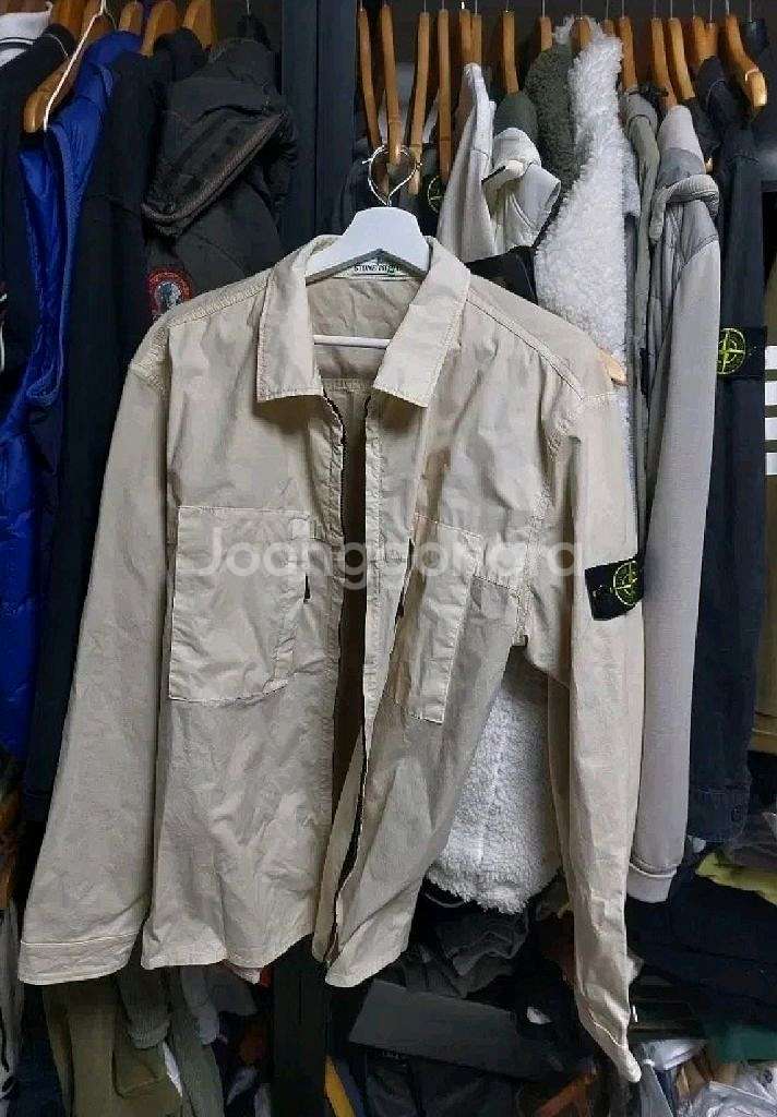스톤아일랜드 베이지 오버셔츠 자켓 XL 백화점판--1