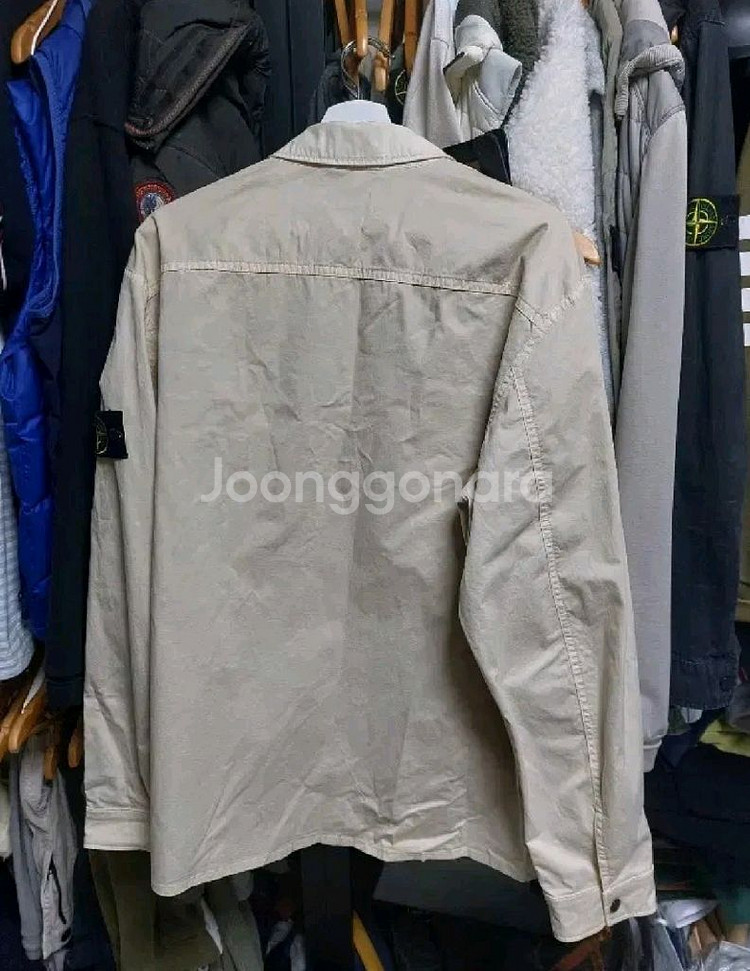 스톤아일랜드 베이지 오버셔츠 자켓 XL 백화점판--7