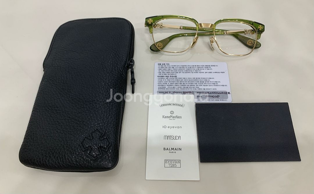 크롬하츠 보넨노이슈어2 안경 다크올리브&골드 플레이트--1