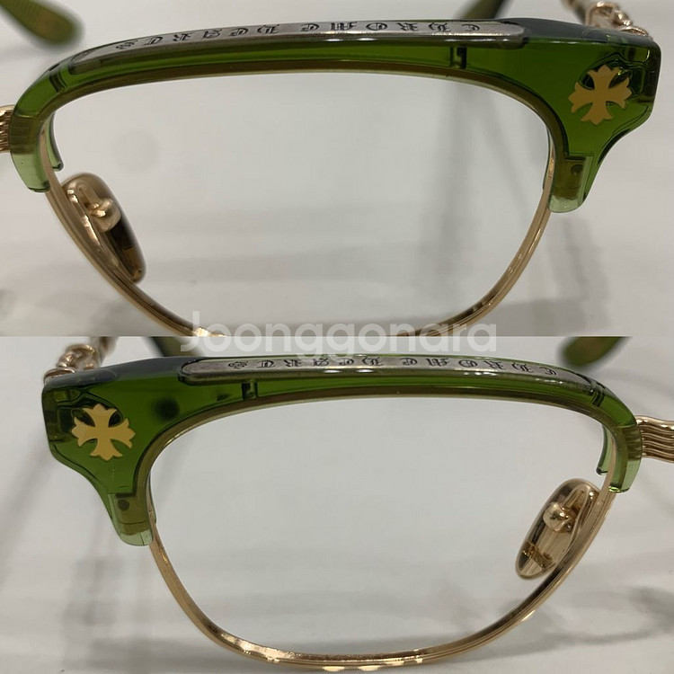 크롬하츠 보넨노이슈어2 안경 다크올리브&골드 플레이트--2
