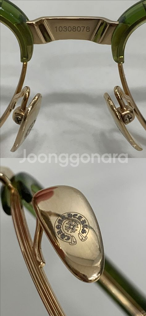 크롬하츠 보넨노이슈어2 안경 다크올리브&골드 플레이트--6