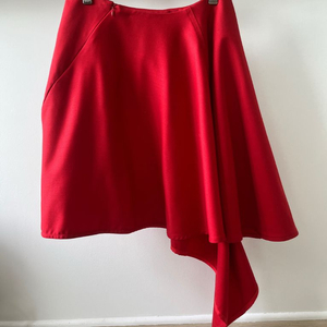 VEJAS 언발란스 레드 스커트