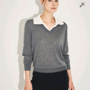 24 한섬 마인 칼라 니트 탑