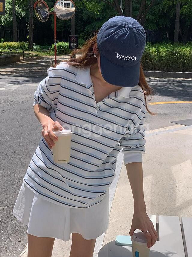 뮤렛 경임마켓 MURET 케일리 피케 티셔츠 화이트--0