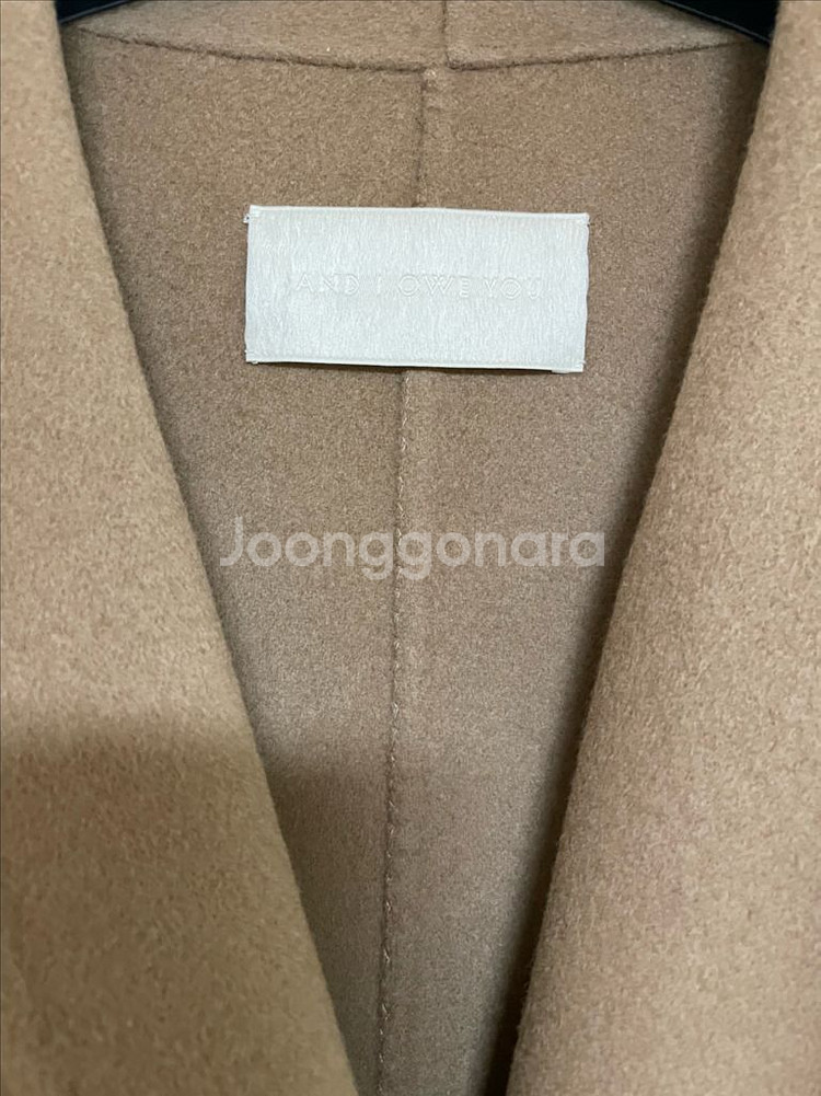 aiou 캐시미어 더블 코트 카멜 (m)--2