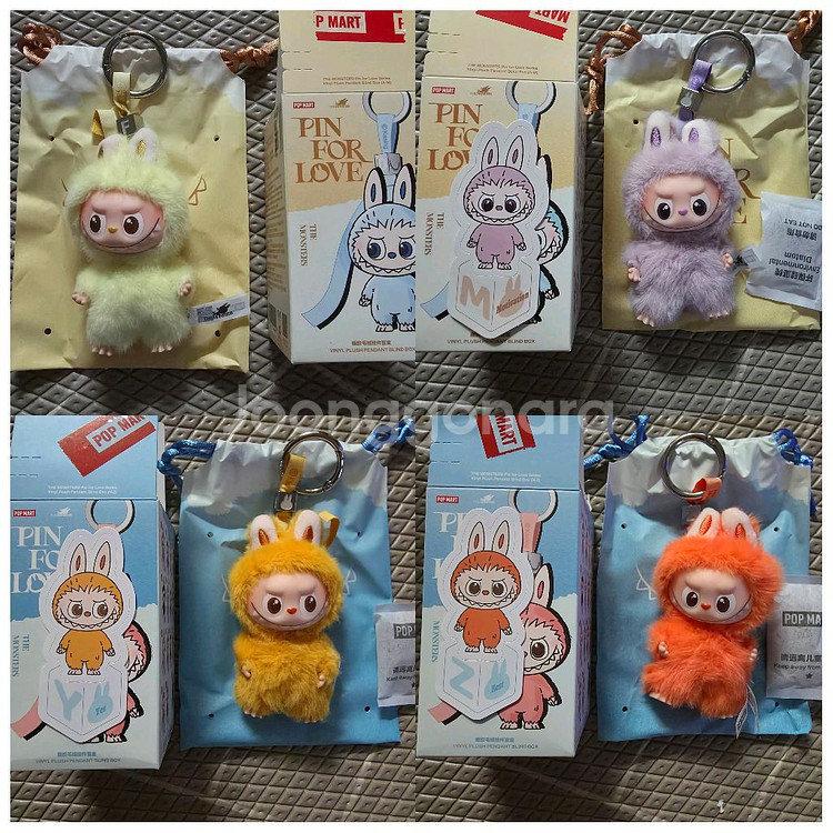 팝마트 라부부 비밀번호 알파벳 인형 키링 F,M,Y,Z--1