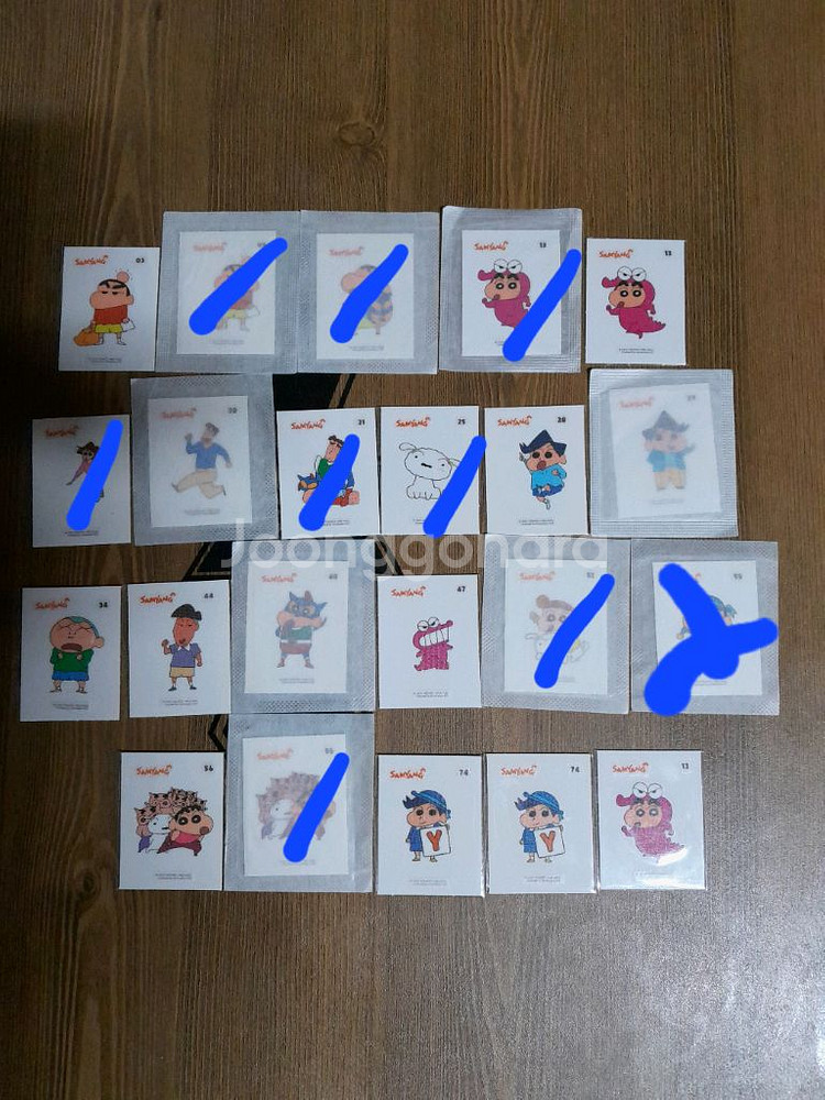 무료배송 짱구3탄 띠부씰 2개 선택 띠부띠부씰--0