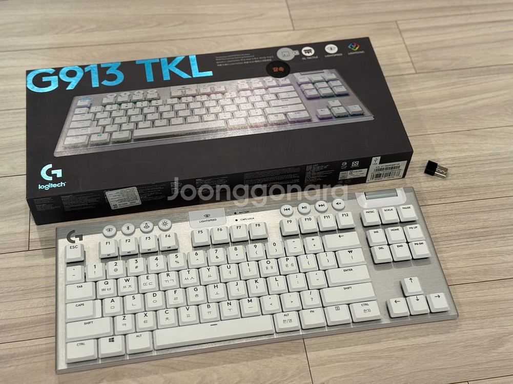 로지텍 G913 TKL 화이트 갈축 판매--0