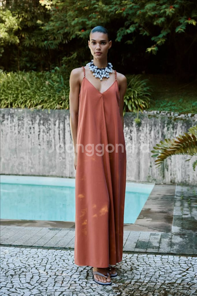 zara 자라 스트랩 롱 원피스 새상품--2