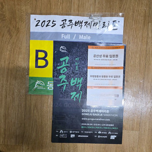 2025 공주백제마라톤 티켓 양도(풀코스)