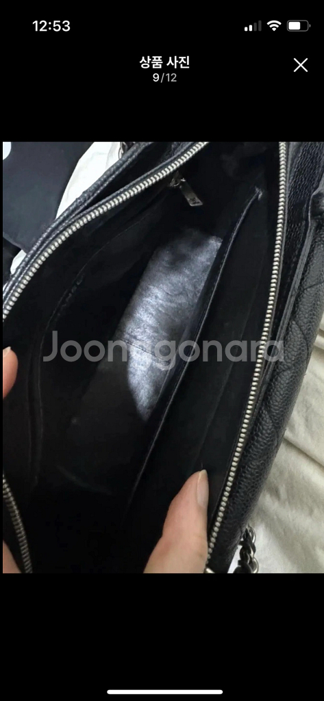 정품 샤넬 캐비어 숄더백--6
