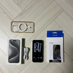 애플 아이폰15 프로 256GB 화이트 티타늄 자급제