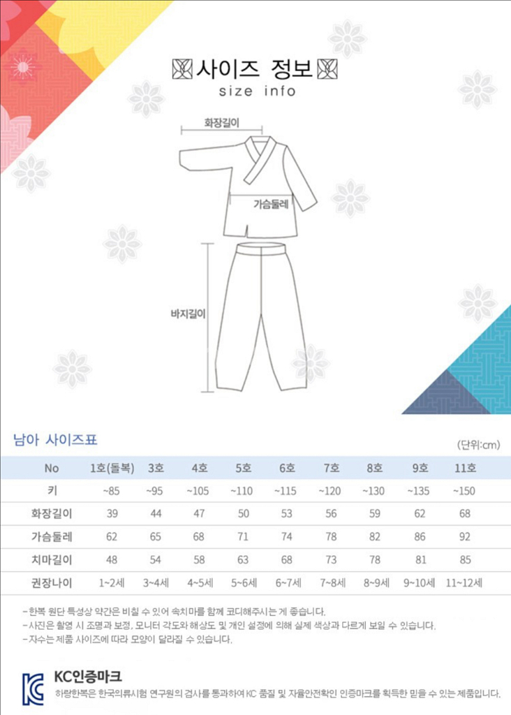 (새상품) 남아 한복 3,4,6호--3