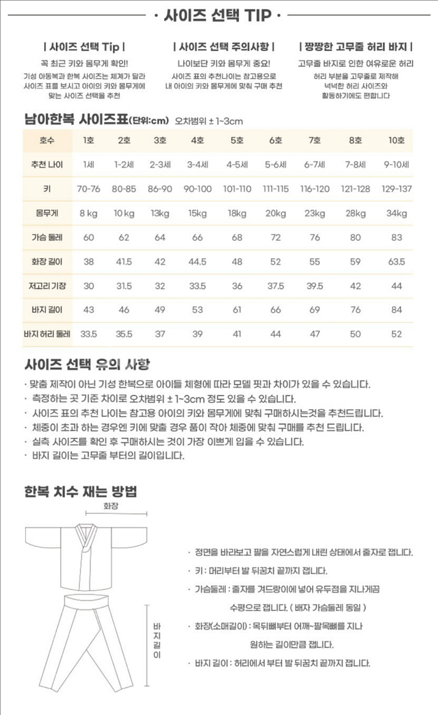 (새상품) 남아 한복 3,4,6호--9