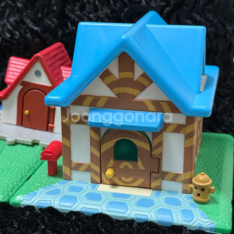 동숲 동물의숲 집 피규어 숲을 만들자 빨간지붕 파란지붕--2