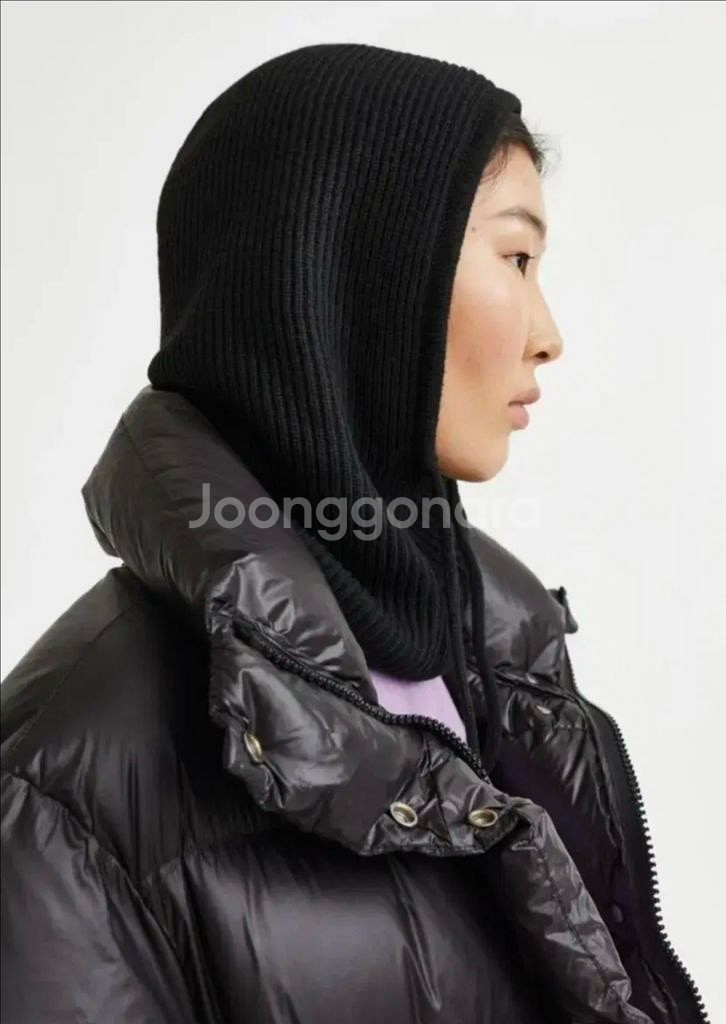 H & M 흐앤므 리브드 바라클라바 블랙 새제품--0