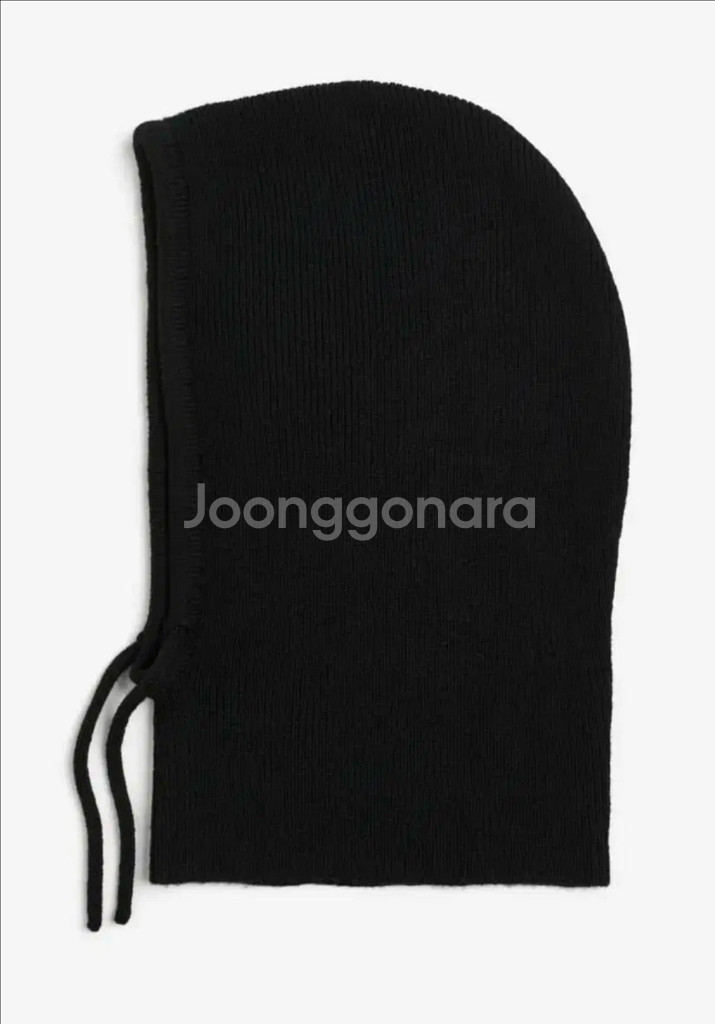 H & M 흐앤므 리브드 바라클라바 블랙 새제품--1