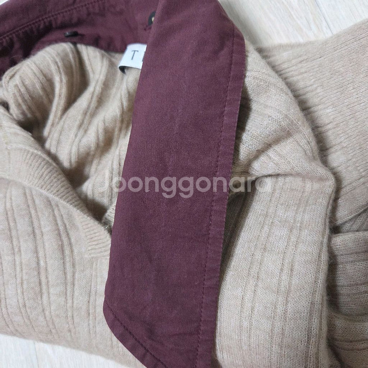 타임 울 블렌드 디테쳐블 칼라탑 마인 랑방 더캐시미어--8