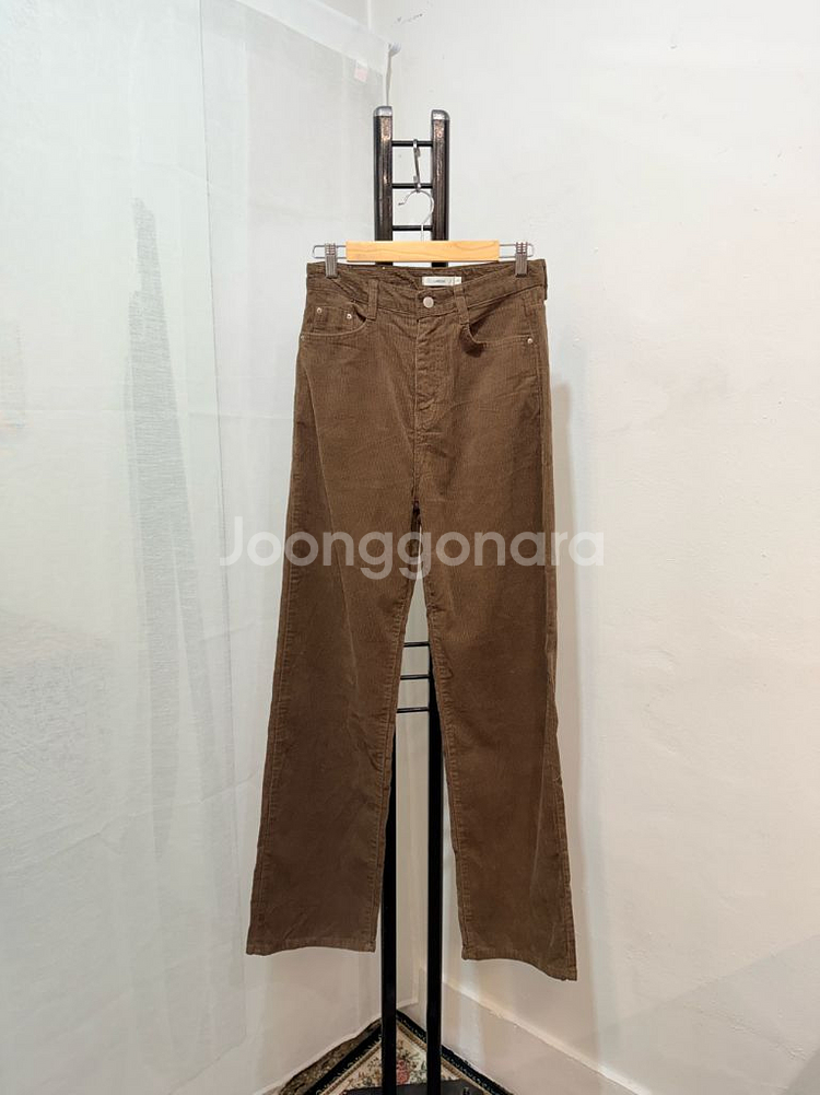 (2)라룸 롱기장 골덴바지 코듀로이팬츠 브라운 3641--0