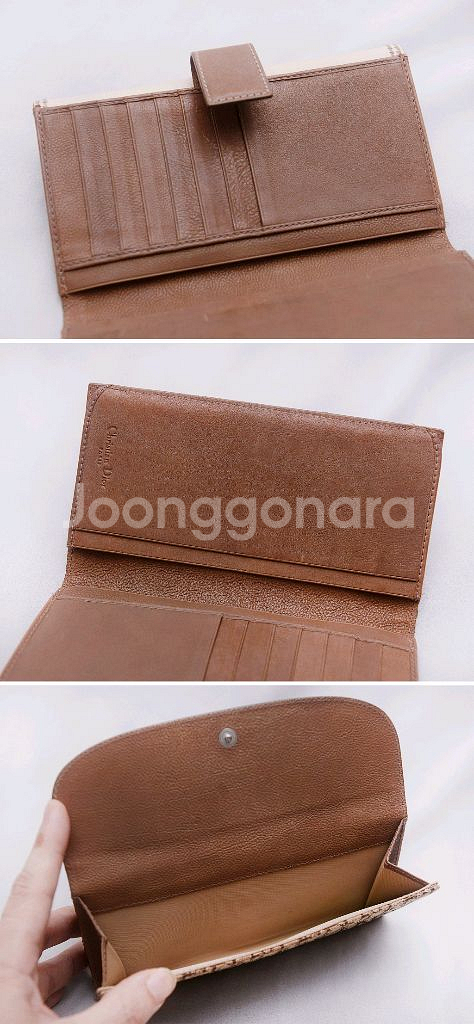 디올 클래식 오블리크 홀스빗 로고 플랩 장지갑--5