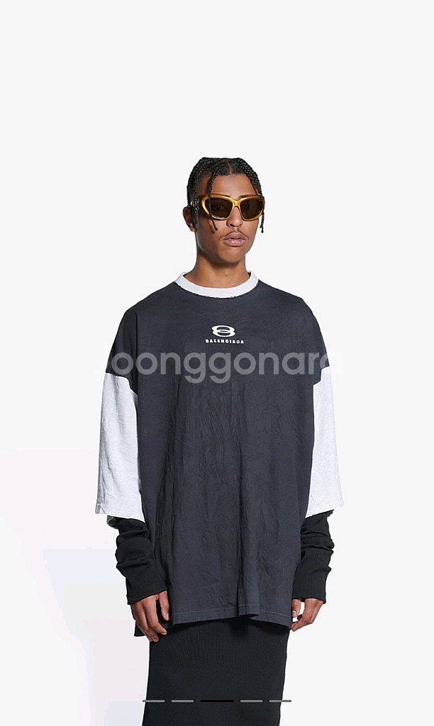 발렌시아가 유니티 3/4 티셔츠--4