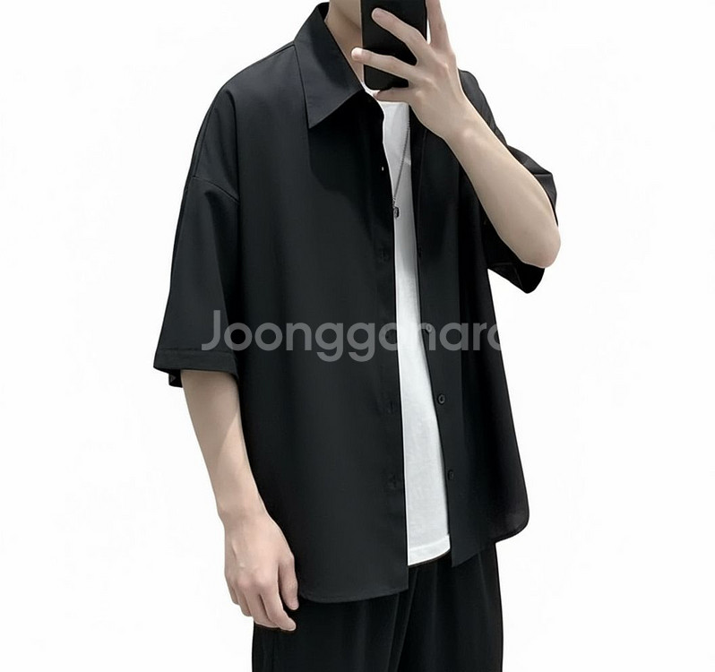 검정 남방 셔츠--4